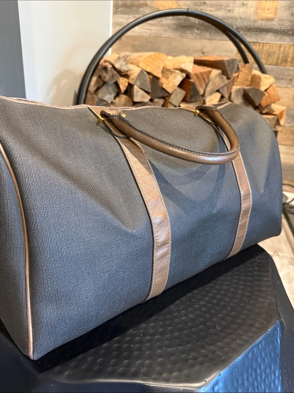 Dunhill Leather Duffel Bag